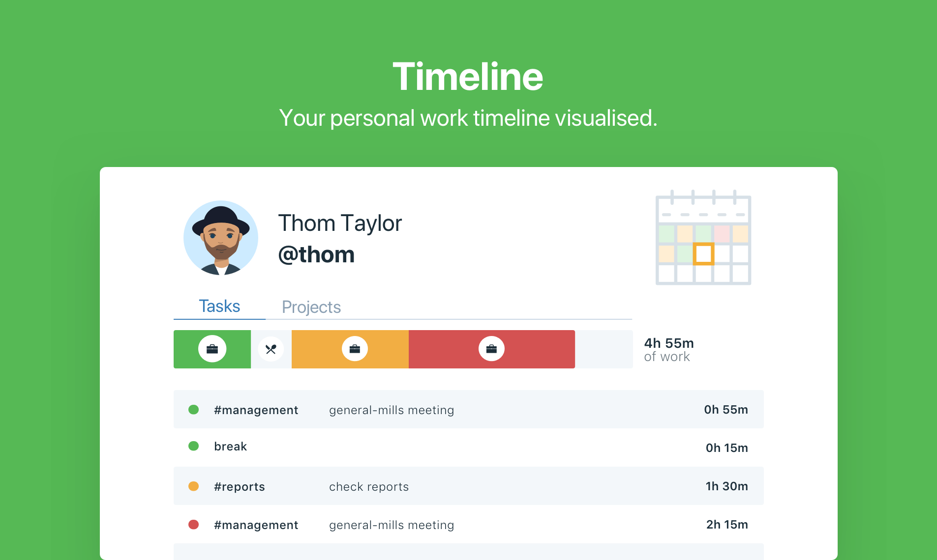 Time tracking bot for Slack